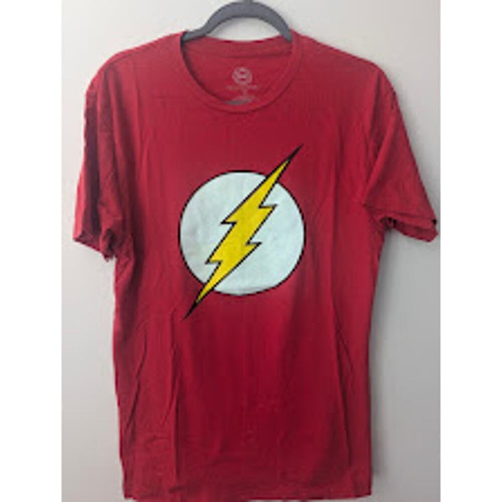 Flash Men’s Medium Red Graphic T-Shirt DC Comics Superhero Tee